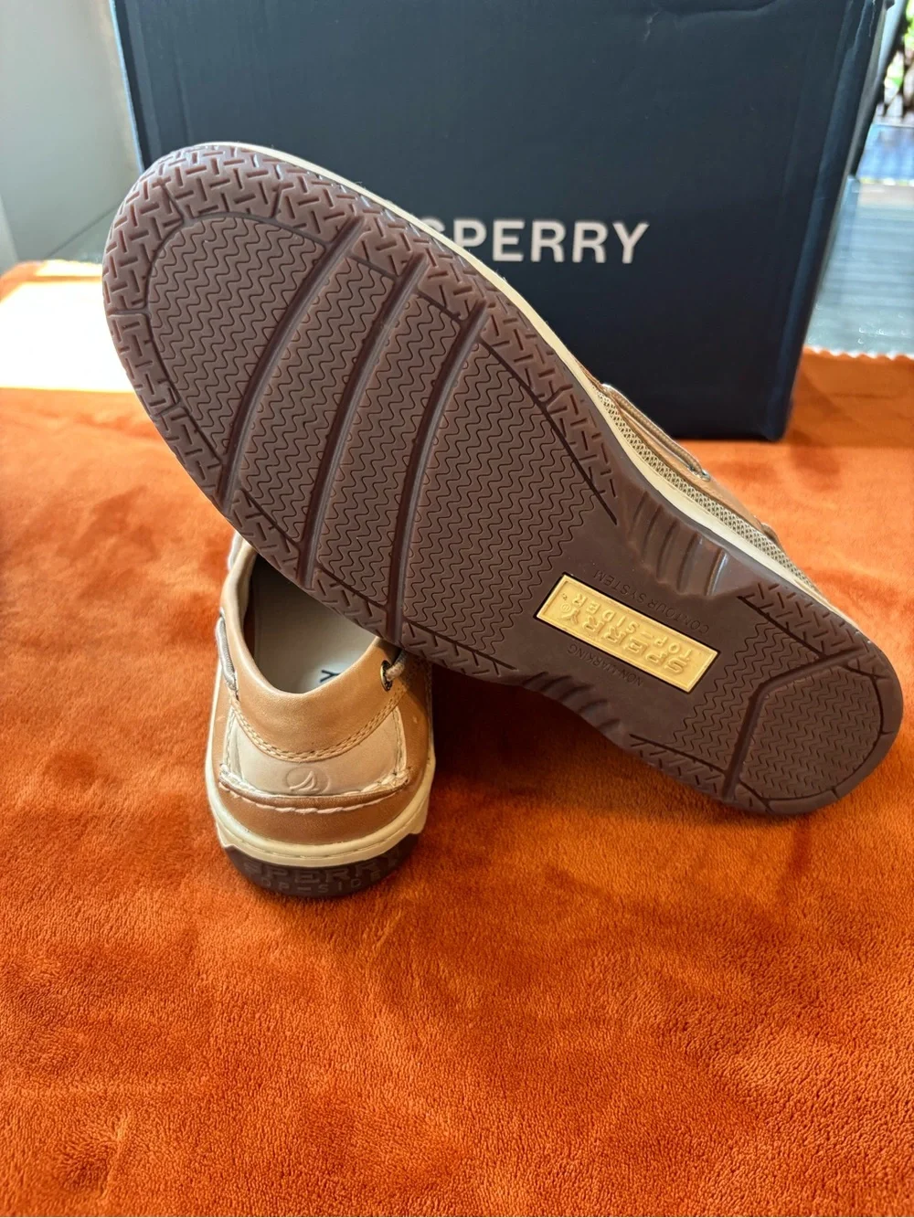 Sperry Men’s Light Brown Leather Boat Shoes